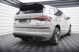 Maxton Design - Central Rear Splitter (with Vertical Bars) Skoda Kodiaq RS MK1 (Facelift)