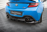 Maxton Design - Central Rear Splitter (with Vertical Bars) + Flaps V.1 Toyota GR86 MK1