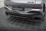 Maxton Design - Central Rear Splitter (with Vertical Bars) V.2 BMW X6 M-Pack G06 (Facelift)