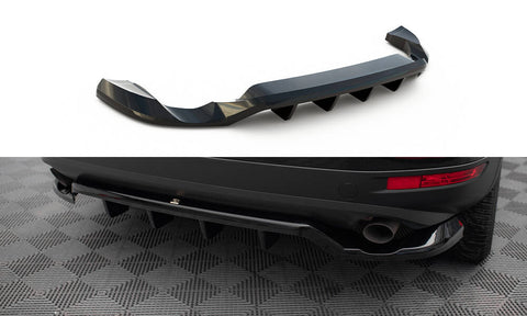 Maxton Design - Central Rear Splitter (with Vertical Bars) Volkswagen Touareg MK2