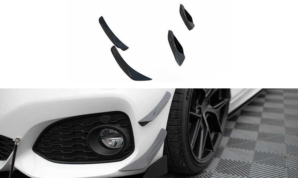 Maxton Design - Front Bumper Canards BMW Series 1 M-Pack / M140i F20 ...