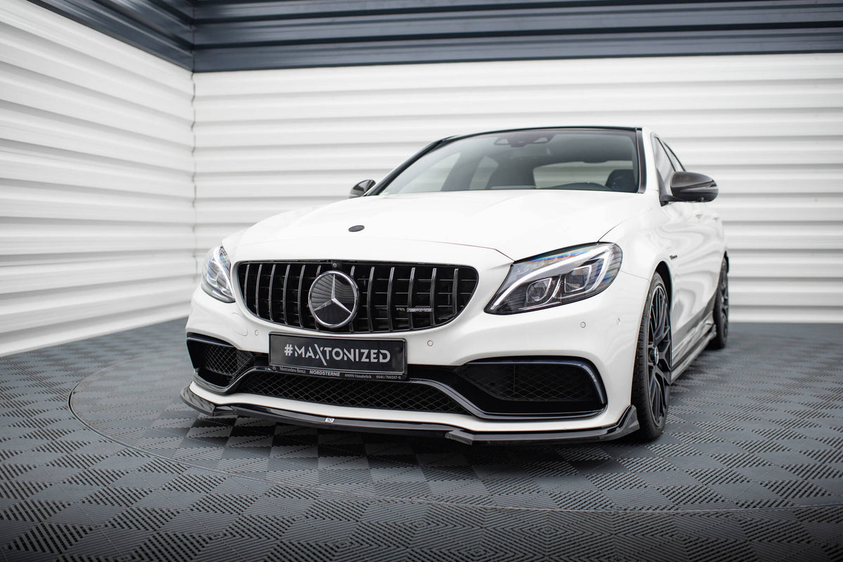 Maxton Design - Front Splitter V.3 Mercedes Benz C63 AMG Sedan/Estate ...