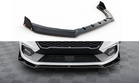 Maxton Design - Front Splitter + Flaps V.4 Ford Fiesta ST / ST-Line MK8