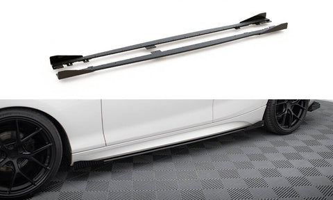 Maxton Design - Racing Durability Side Skirts Diffusers V.2 + Flaps BMW Series 1 F20 M135i / M140i / M-Pack