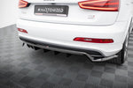 Maxton Design - Central Rear Splitter (with Vertical Bars) Audi Q3 S-Line 8U