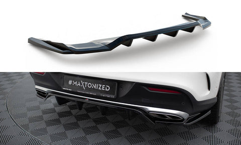 Maxton Design - Central Rear Splitter (with Vertical Bars) Mercedes Benz GLE43 AMG Coupe C292