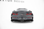 Maxton Design - Rear Splitter (with Vertical Bars) + Rear Side Splitters Chevrolet Corvette Z06 C7