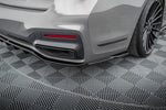 Maxton Design - Central Rear Splitter (with Vertical Bars) V.2 BMW Series 7 M-Pack G11 (Facelift)