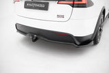 Maxton Design - Rear Splitter (with Vertical Bars) V.2 Tesla Model X MK1 (Facelift)