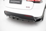 Maxton Design - Rear Splitter (with Vertical Bars) V.2 Tesla Model X MK1 (Facelift)