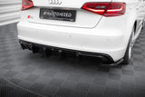 Maxton Design - Rear Valance Audi A3 S-Line Sportback 8V (Version with Dual Exhaust on One Side)