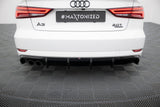 Maxton Design - Rear Valance Audi A3 Sedan 8V Facelift (Version with Dual Exhaust on One Side)