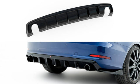 Maxton Design - Rear Valance Audi A3 Sedan 8V (Single Exhaust on Both Sides Version)