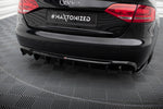 Maxton Design - Rear Valance Audi A4 B8 (Single Side Dual Exhaust Version)