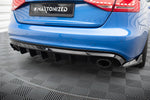 Maxton Design - Rear Valance Audi A4 S-Line Sedan / Avant B8 (Version with Single Exhaust on Both Sides)