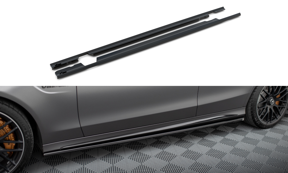 Maxton Design - Side Skirts Diffusers Mercedes Benz C63 AMG Sedan ...