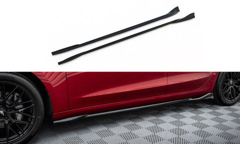 Maxton Design - Side Skirts Diffusers V.1 Tesla Model 3 Project Highland (Facelift)