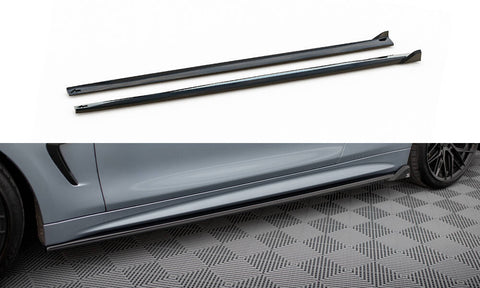 Maxton Design - Side Skirts Diffusers V.2 BMW Series 4 Coupe / Gran Coupe / Cabrio M-Pack F32 / F36 / F33