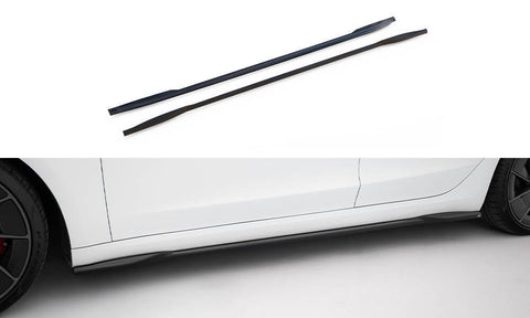 Maxton Design - Side Skirts Diffusers V.2 Tesla Model 3 Performance MK1 (Facelift)