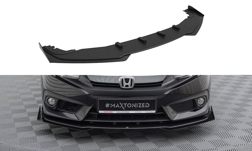 Maxton Design - Street Pro Front Splitter + Flaps Honda Civic MK10 ...