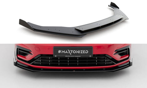 Maxton Design - Racing Durability Front Splitter + Flaps Volkswagen Golf R / R-Line MK7.5