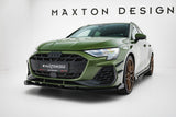 Maxton Design - Street Pro Front Splitter V.1 + Flaps Audi S3 Sportback / A3 S-Line Sportback 8Y (Facelift)