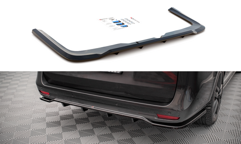 Maxton Design - Central Rear Splitter (with Vertical Bars) Mercedes Benz V-Class AMG-Line W447 Facelift