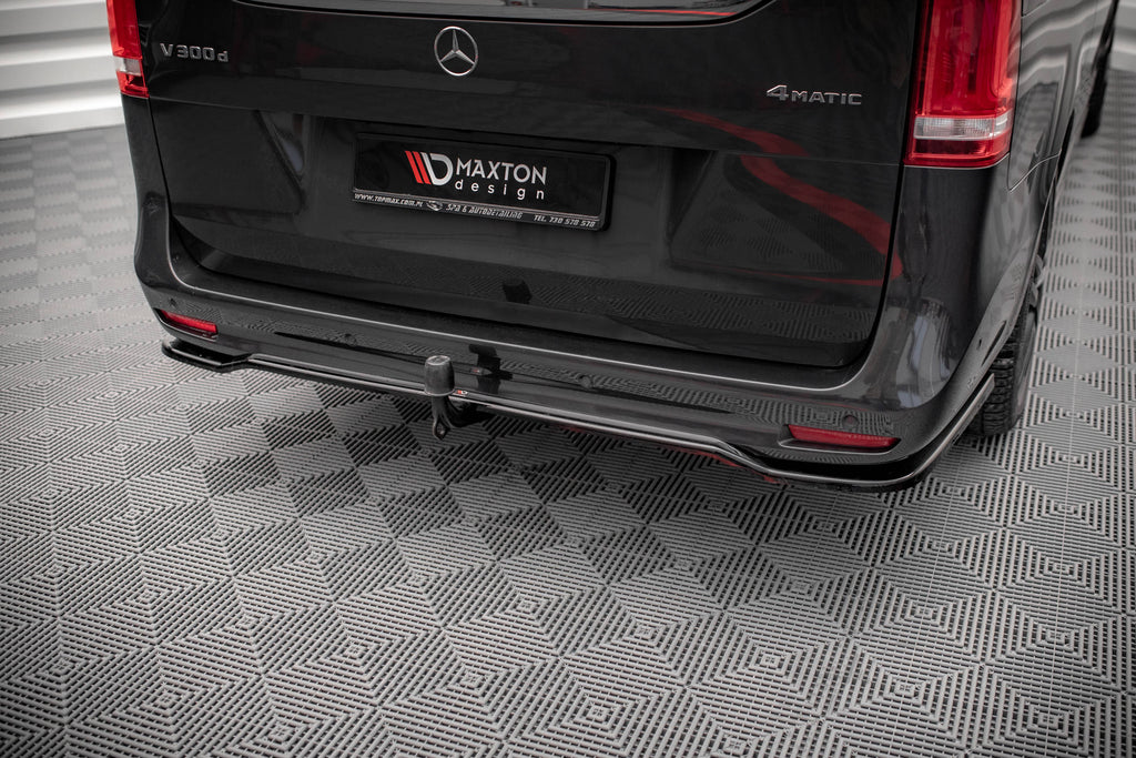 Maxton Design - Central Rear Splitter (with Vertical Bars) Mercedes Benz V- Class AMG-Line W447 Facelift