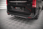 Maxton Design - Central Rear Splitter (with Vertical Bars) Mercedes Benz V-Class AMG-Line W447 Facelift Rear Diffuser Maxton Design royalty-bespoke.myshopify.com 