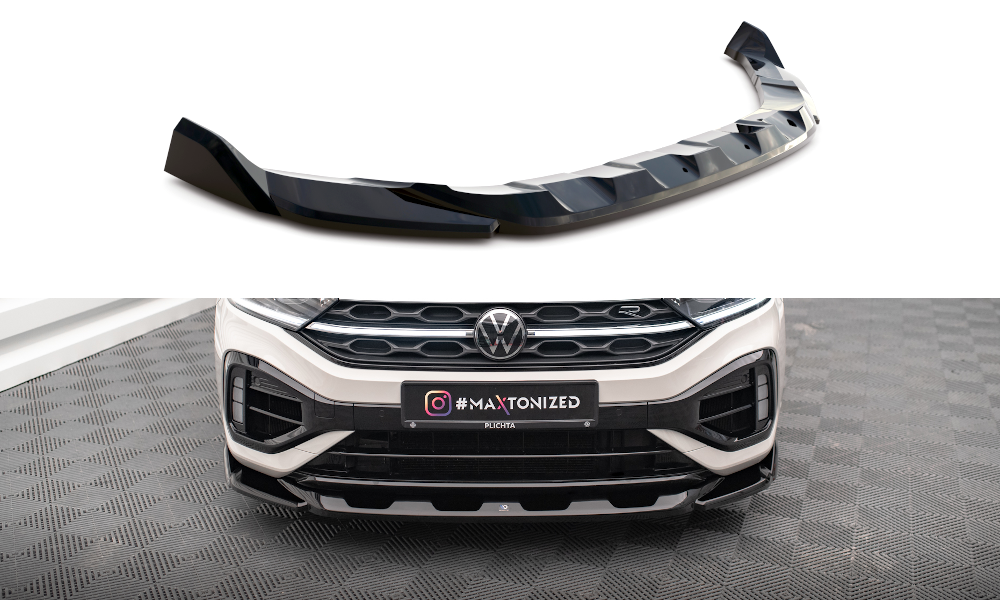 Maxton Design - Front Splitter V.2 Volkswagen T-Roc R / R-Line MK1 ...