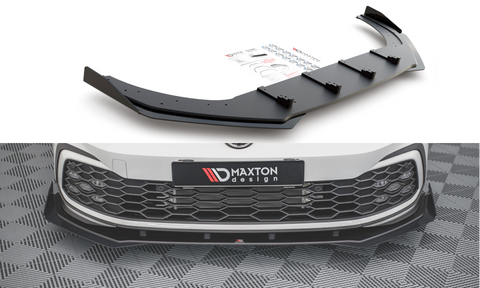 Maxton Design - Racing Durability Front Splitter + Flaps Volkswagen Golf GTI / GTD / R-Line MK8