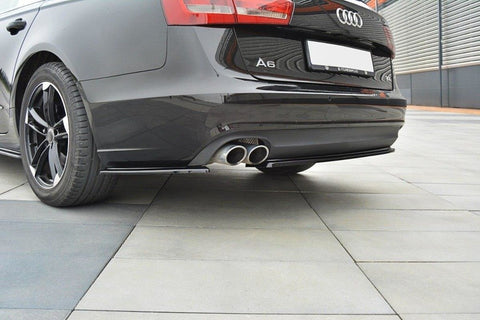 Rear Diffuser & Rear Side Splitters Audi A6 S-Line C7 (exhaust 1x2)  Our  Offer \ Audi \ A6 / S6 / RS6 \ A6 S-Line \ C7 [2011-2014] \ Sedan Our
