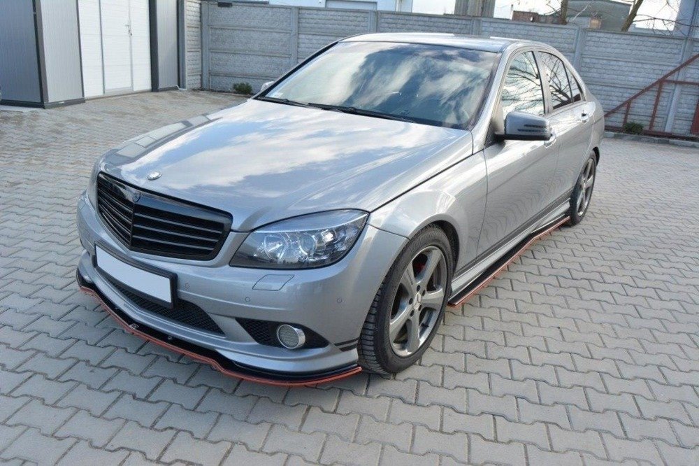 SIDE SKIRTS DIFFUSERS Mercedes C W204 AMG-Line (PREFACE) Gloss Black, Our  Offer \ Mercedes \ C Klasa \ W204 [2007-2014] \ AMG-Line